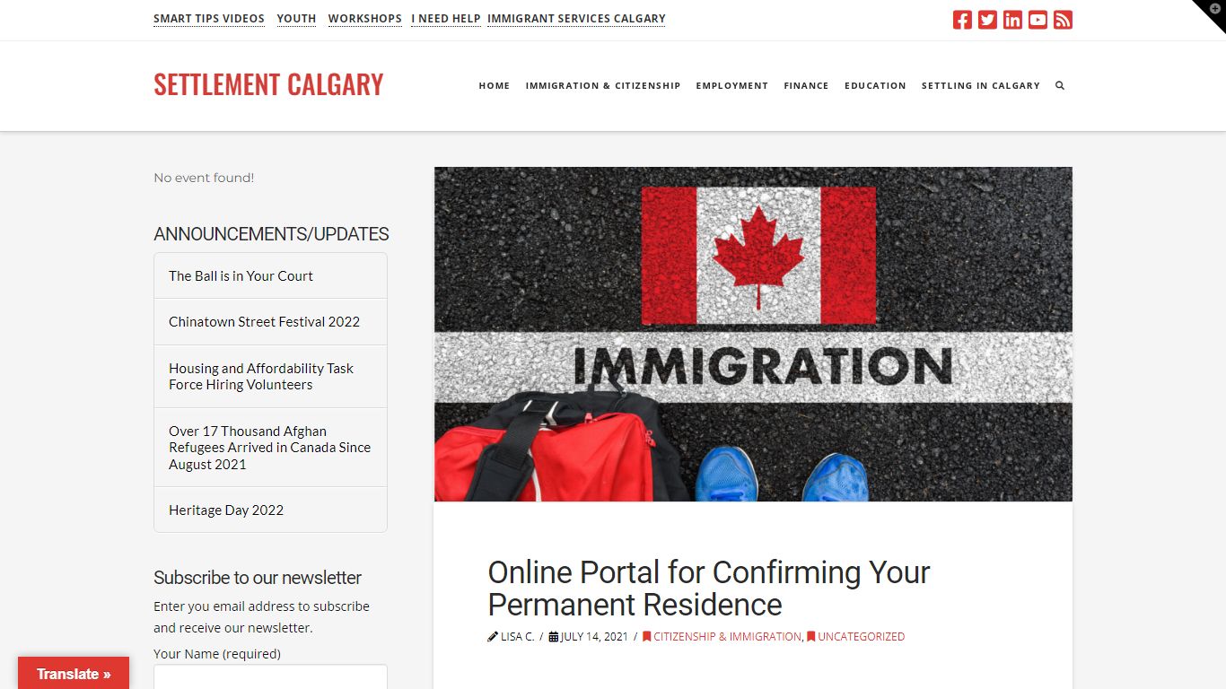 Online Portal for Confirming Your Permanent Residence